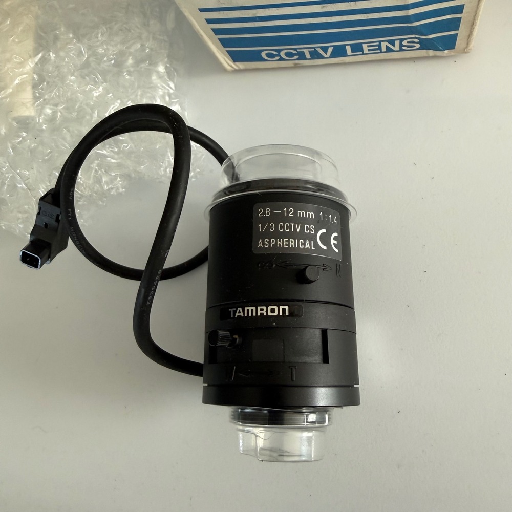Tamron 13VG2812AS-SQ 1/3 CCTV CS Aspherical 2.8-12mm f/1.4‎ DC Iris Lens Black